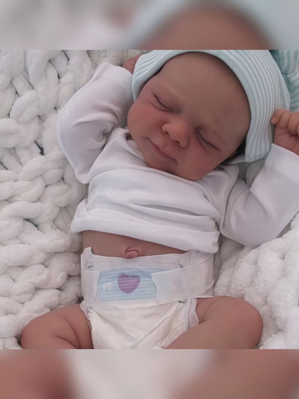 19 Inch adorable reborn baby doll - realistic details, hand-painted appearance,